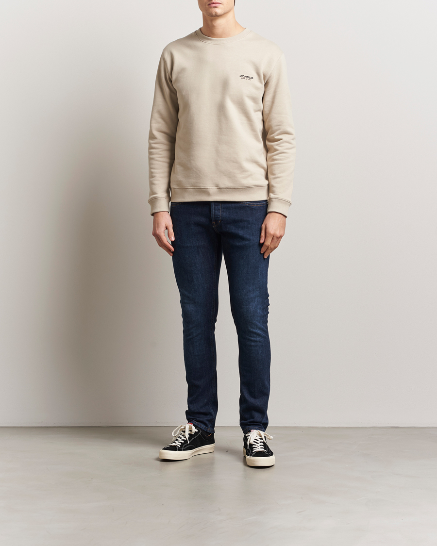 Hombres | Jerséis y prendas de punto | Dondup | Logo Crew Neck Sweatshirt Sand
