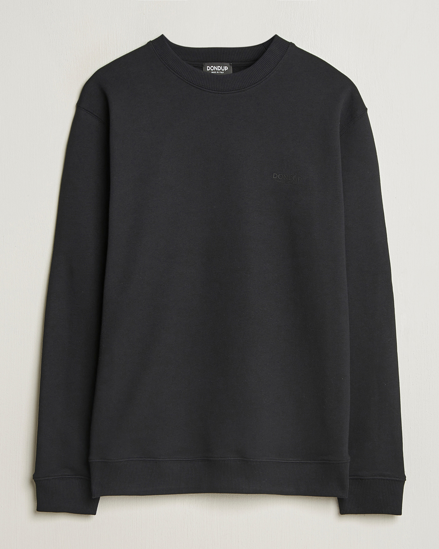 Hombres | Jerséis y prendas de punto | Dondup | Logo Crew Neck Sweatshirt Black