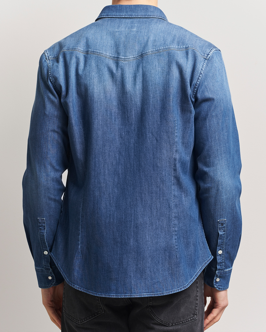 Hombres | Camisas | Dondup | Slim Fit Pocket Denim Shirt Medium Blue