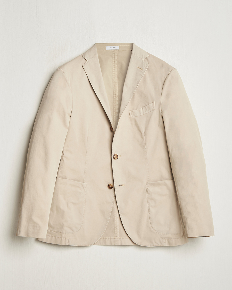 Hombres | Blazers | Boglioli | K Jacket Supima Cotton Blazer Beige