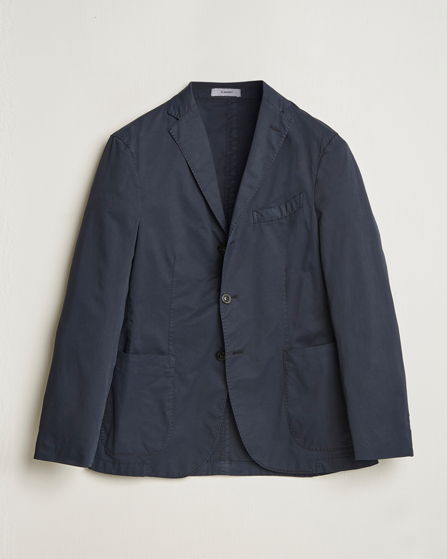 Hombres | Blazers | Boglioli | K Jacket Supima Cotton Blazer Navy