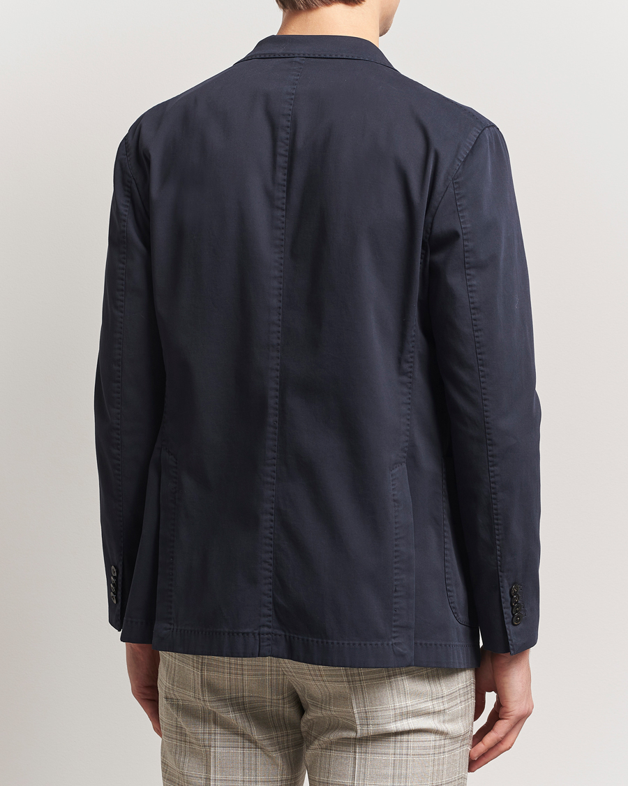 Hombres | Blazers | Boglioli | K Jacket Double Breasted Cotton Blazer Navy