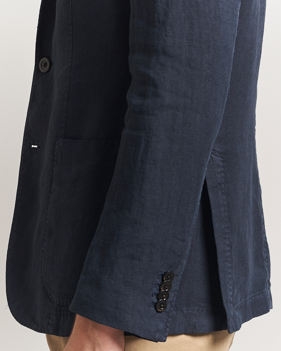Hombres | Blazers | Boglioli | K Jacket Linen Blazer Navy