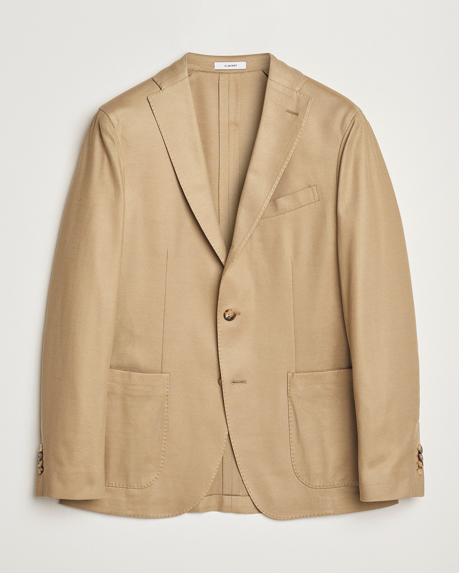 Hombres | Blazers | Boglioli | K Jacket Hopsack Jersey Blazer Beige