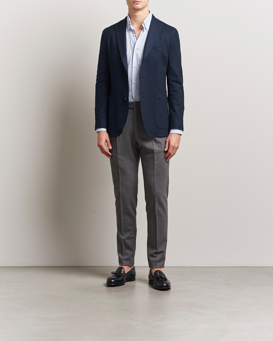 Hombres | Blazers | Boglioli | K Jacket Hopsack Jersey Blazer Navy