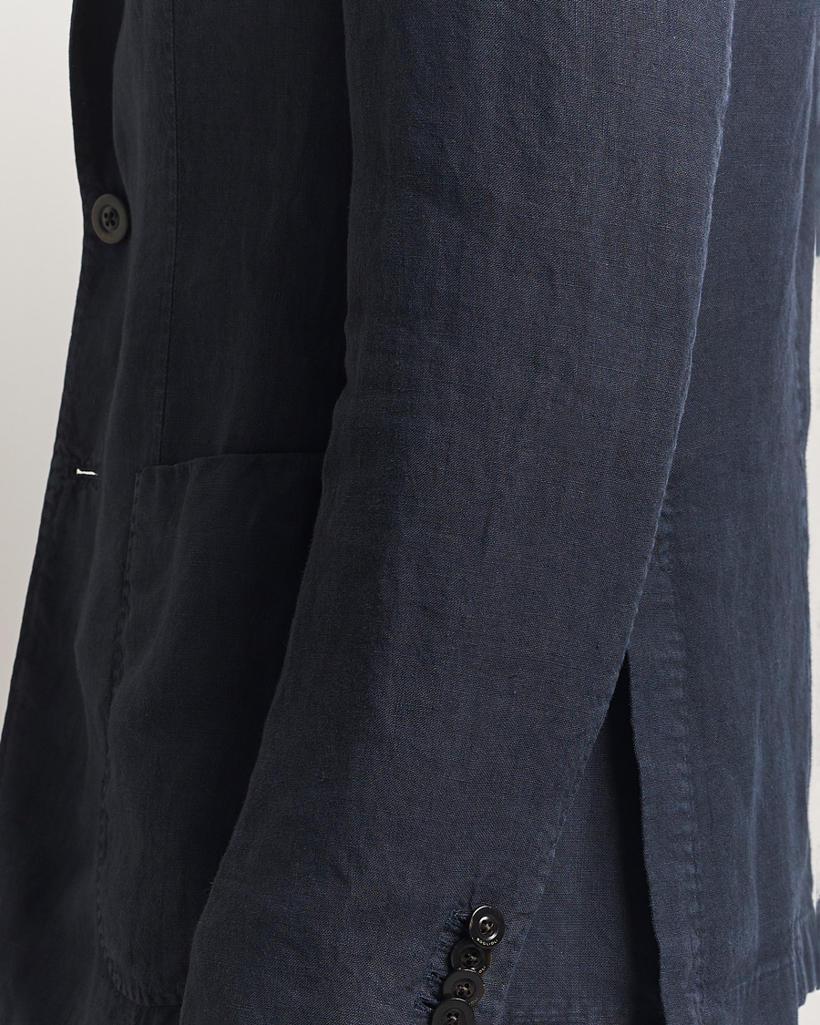 Hombres | Trajes | Boglioli | K Jacket Linen Suit Navy