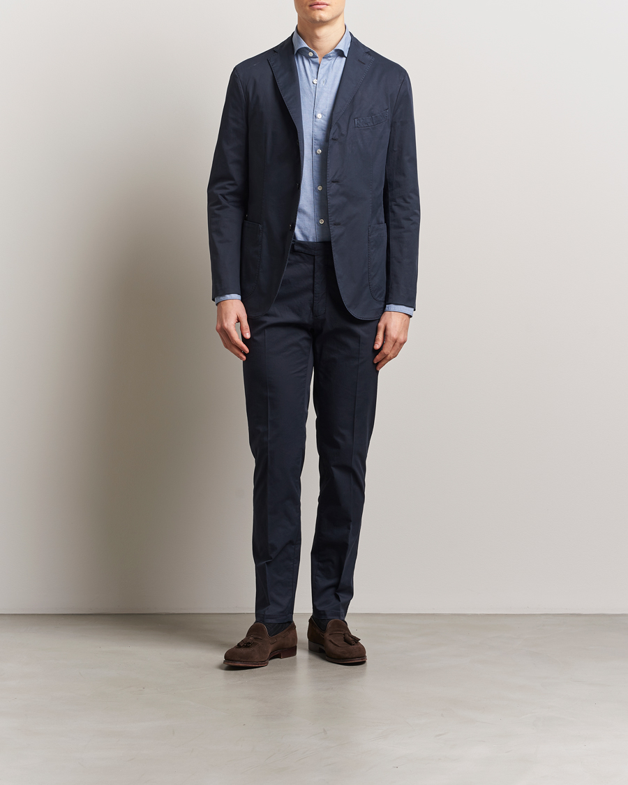 Hombres | Trajes | Boglioli | K Jacket Supima Cotton Suit Navy