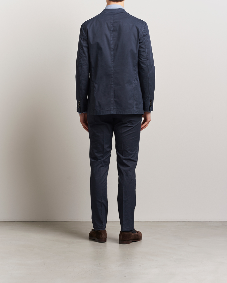 Hombres | Trajes | Boglioli | K Jacket Supima Cotton Suit Navy