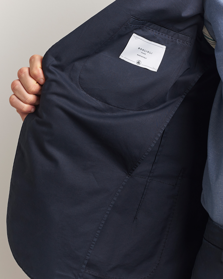 Hombres | Trajes | Boglioli | K Jacket Supima Cotton Suit Navy