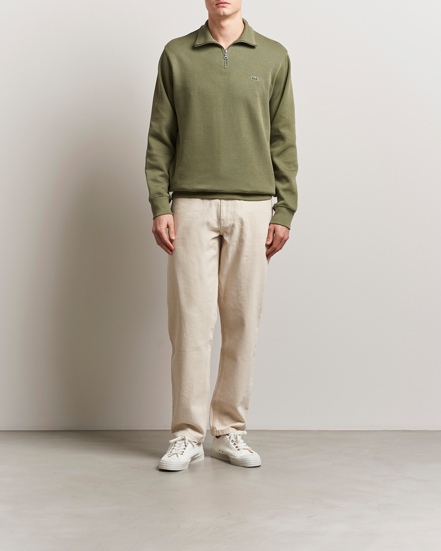 Hombres | Jerséis y prendas de punto | Lacoste | Rib Interlock Half Zip Khaki