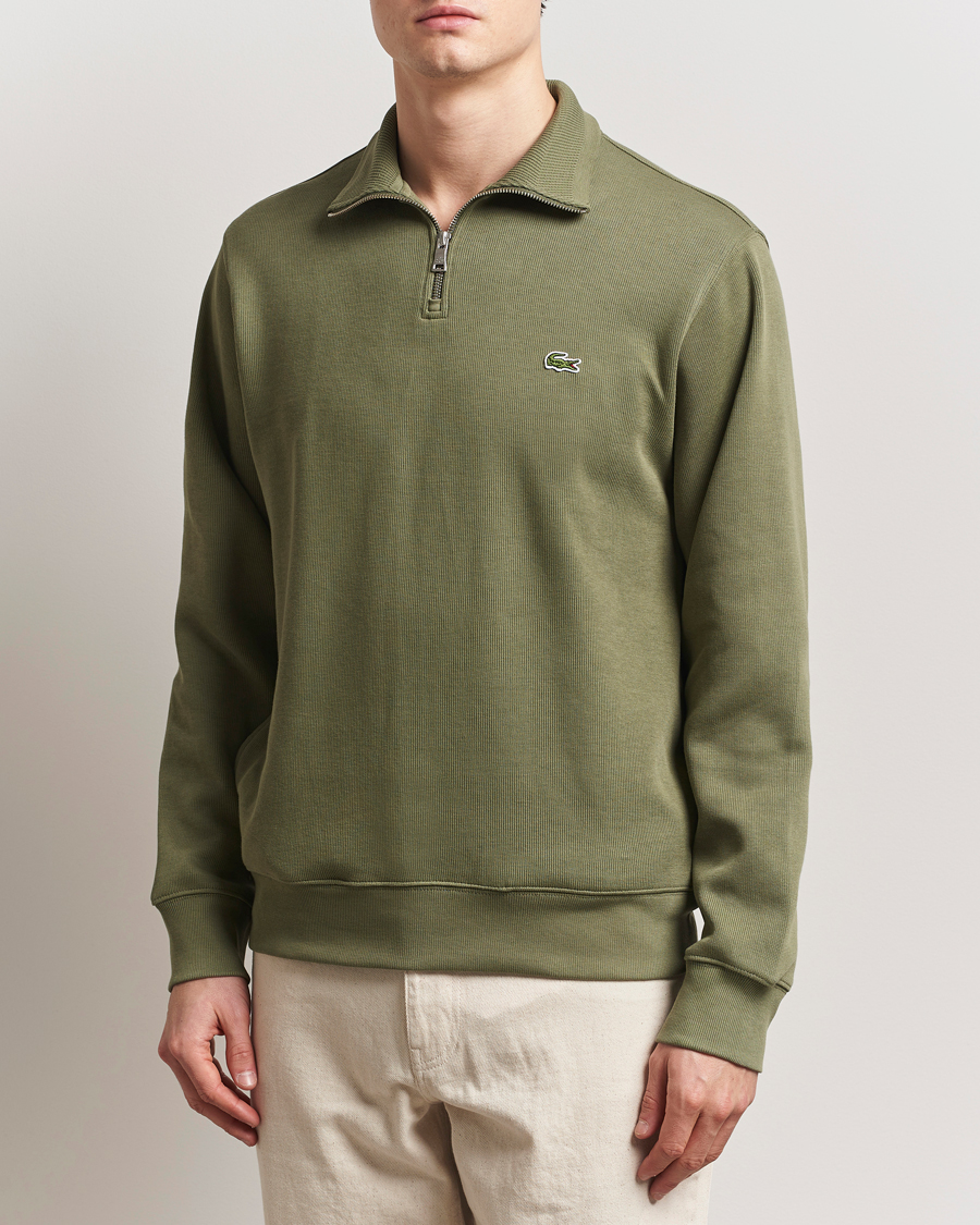 Hombres | Jerséis y prendas de punto | Lacoste | Rib Interlock Half Zip Khaki
