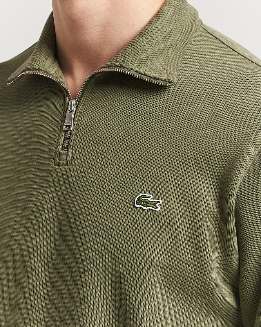 Hombres | Jerséis y prendas de punto | Lacoste | Rib Interlock Half Zip Khaki