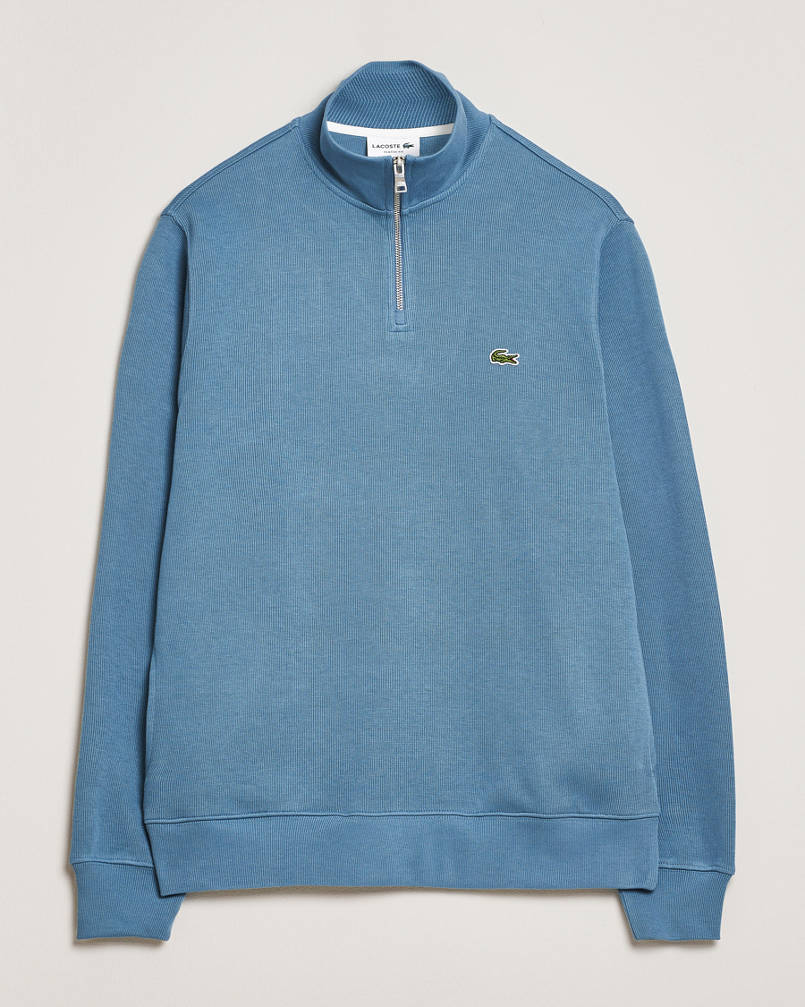 Hombres | Jerséis y prendas de punto | Lacoste | Rib Interlock Half Zip Limestone