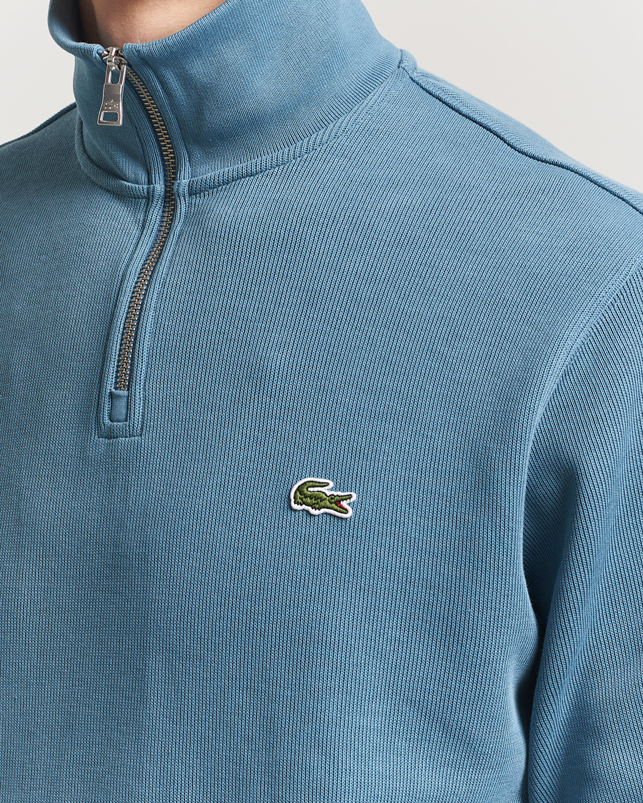 Hombres | Jerséis y prendas de punto | Lacoste | Rib Interlock Half Zip Limestone