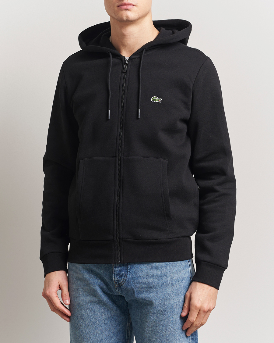 Hombres | Jerséis y prendas de punto | Lacoste | Full Zip Hoodie Black