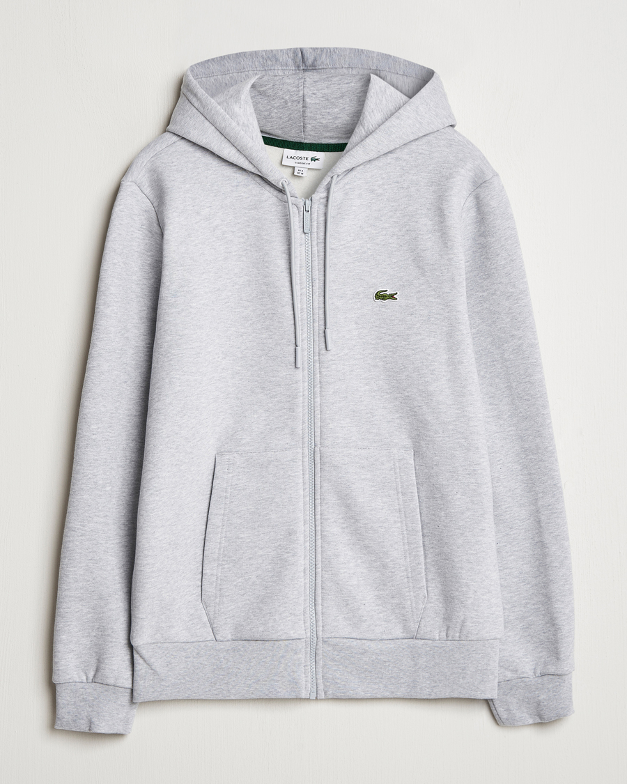Hombres | Jerséis y prendas de punto | Lacoste | Full Zip Hoodie Silver Chine