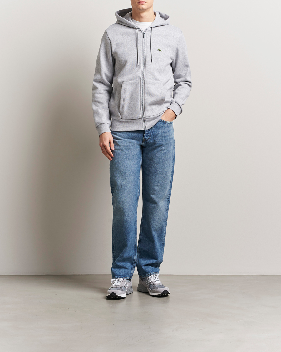 Hombres | Jerséis y prendas de punto | Lacoste | Full Zip Hoodie Silver Chine
