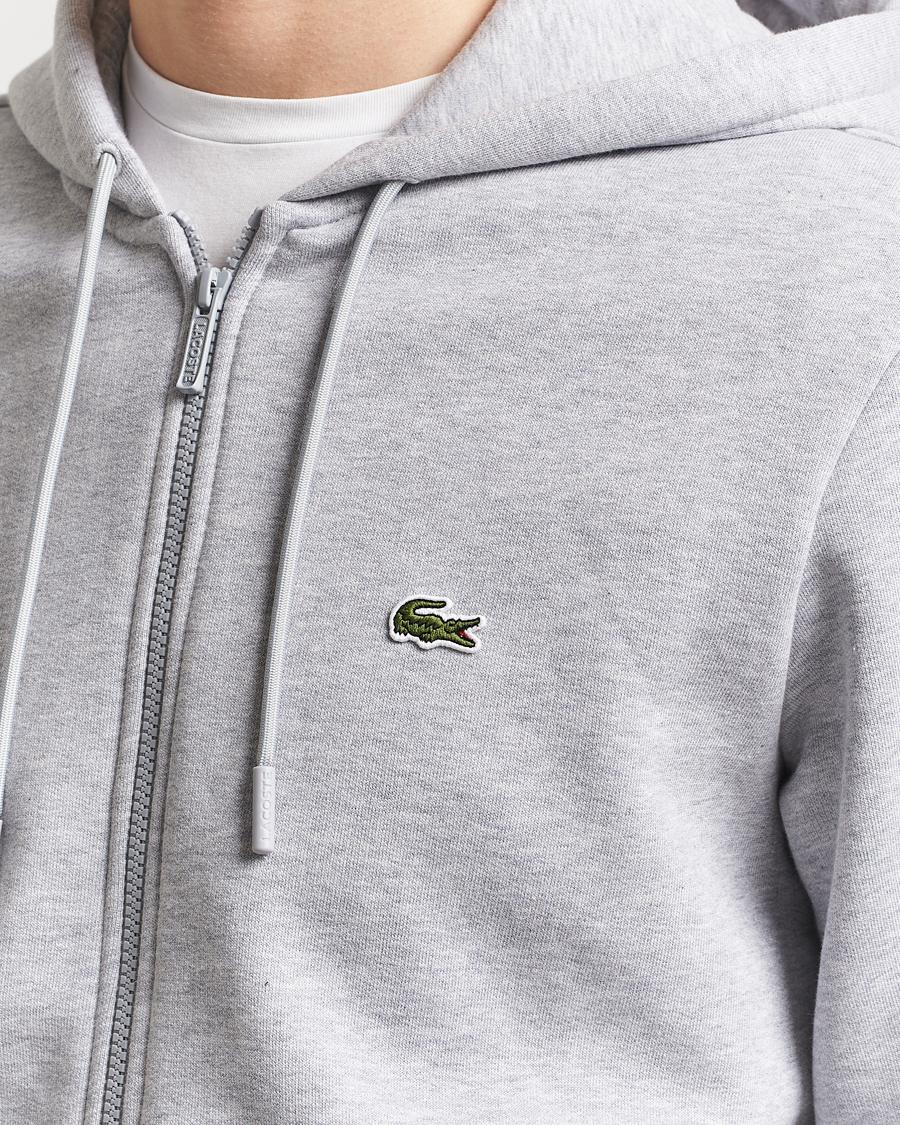Hombres | Jerséis y prendas de punto | Lacoste | Full Zip Hoodie Silver Chine