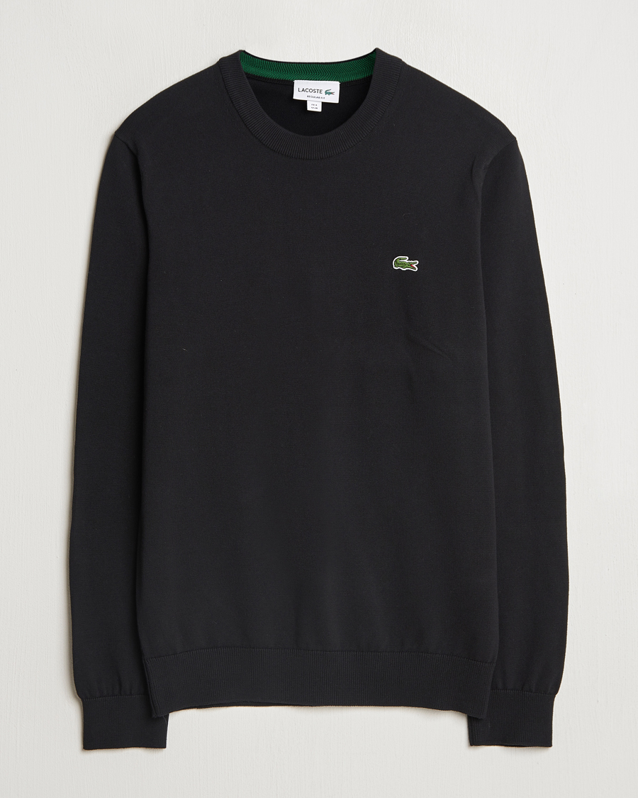 Hombres | Jerséis y prendas de punto | Lacoste | Cotton Knitted Sweater Black