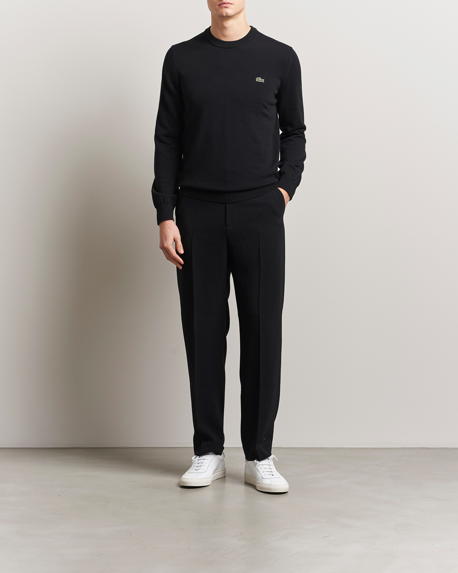 Hombres | Jerséis y prendas de punto | Lacoste | Cotton Knitted Sweater Black