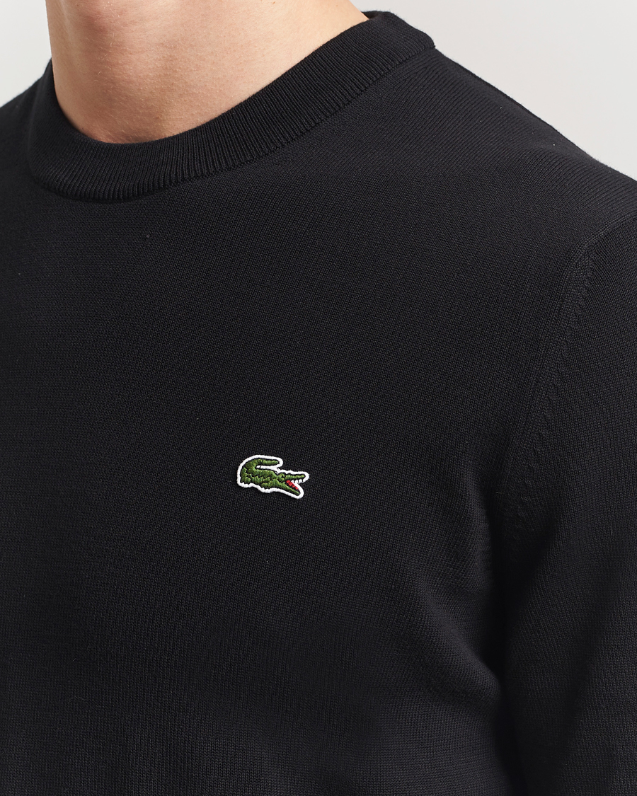 Hombres | Jerséis y prendas de punto | Lacoste | Cotton Knitted Sweater Black