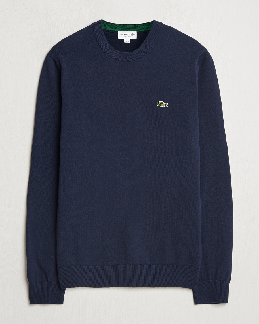 Hombres | Jerséis y prendas de punto | Lacoste | Cotton Knitted Sweater Navy