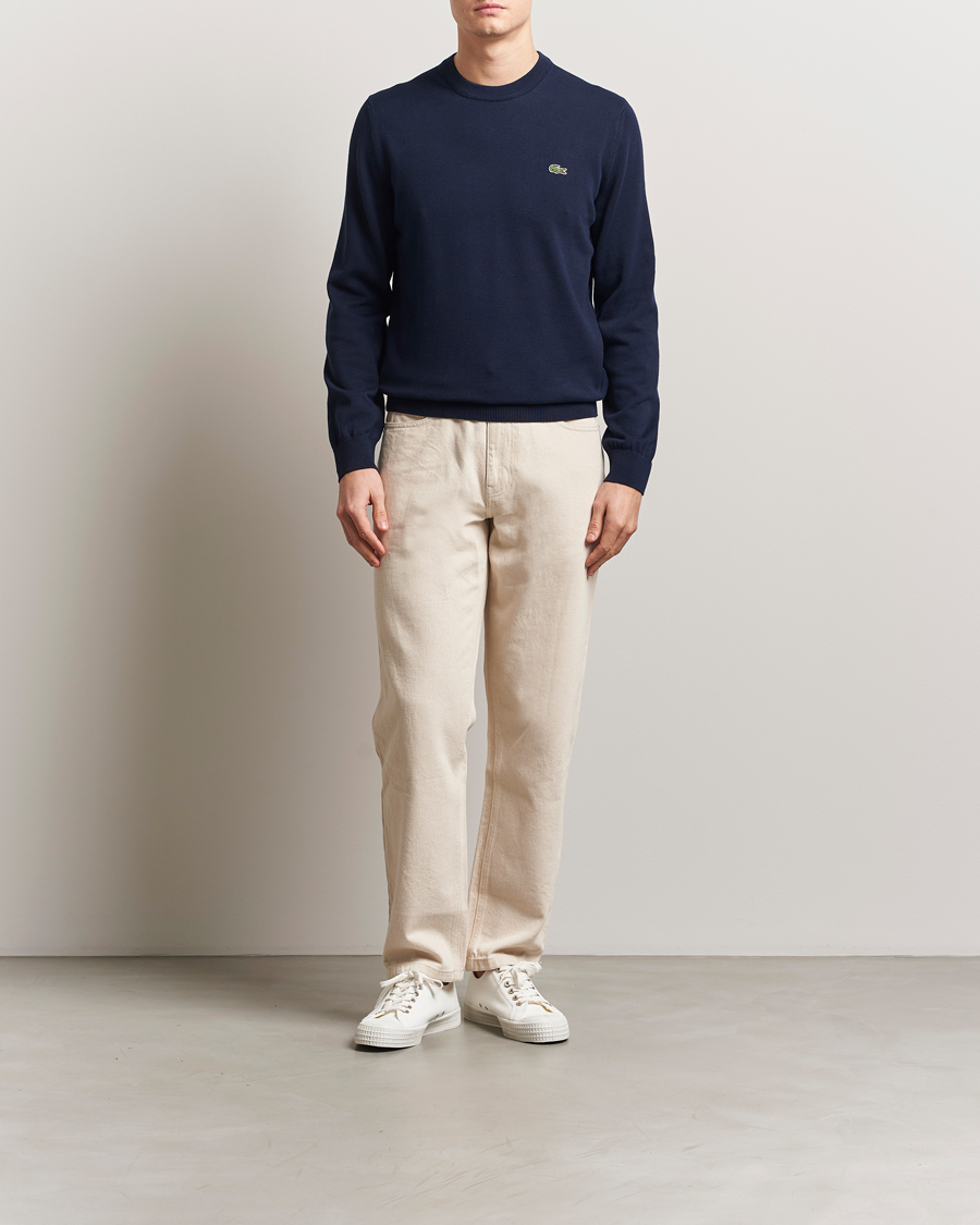Hombres | Jerséis y prendas de punto | Lacoste | Cotton Knitted Sweater Navy