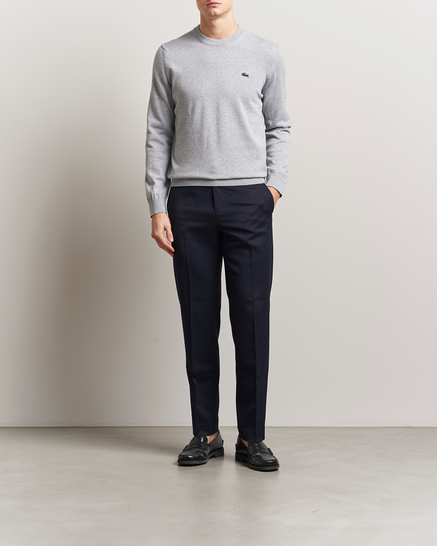 Hombres | Jerséis y prendas de punto | Lacoste | Cotton Knitted Sweater Silver Chine
