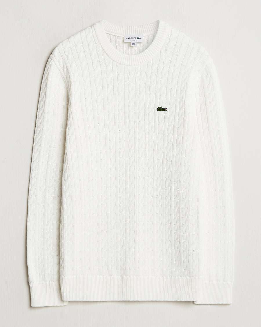 Hombres | Jerséis y prendas de punto | Lacoste | Cotton Cable Sweater Flour