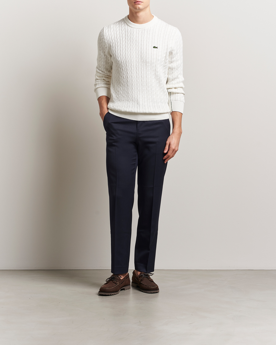 Hombres | Jerséis y prendas de punto | Lacoste | Cotton Cable Sweater Flour
