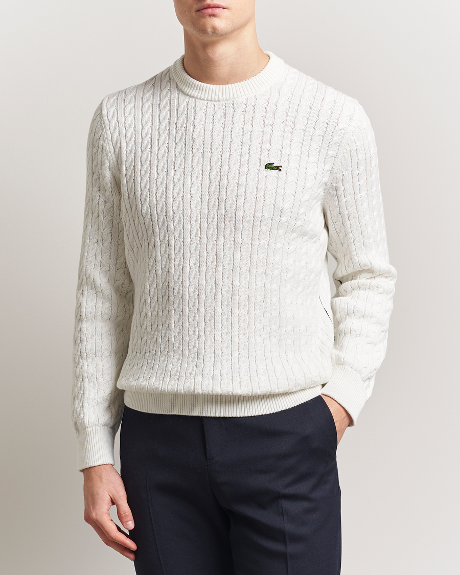 Hombres | Jerséis y prendas de punto | Lacoste | Cotton Cable Sweater Flour
