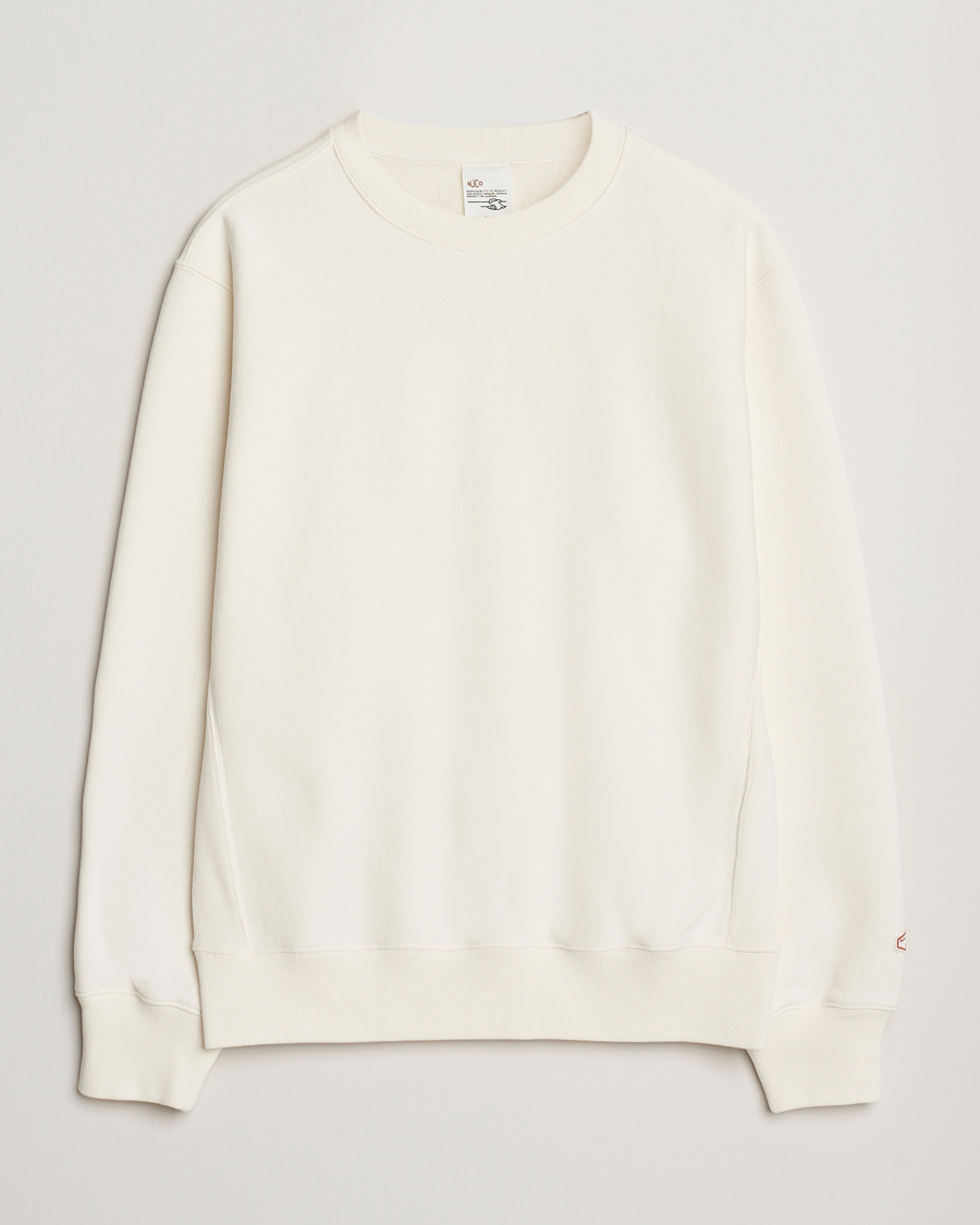 Hombres | Jerséis y prendas de punto | Nudie Jeans | Hasse Crew Neck Sweatshirt Ecru