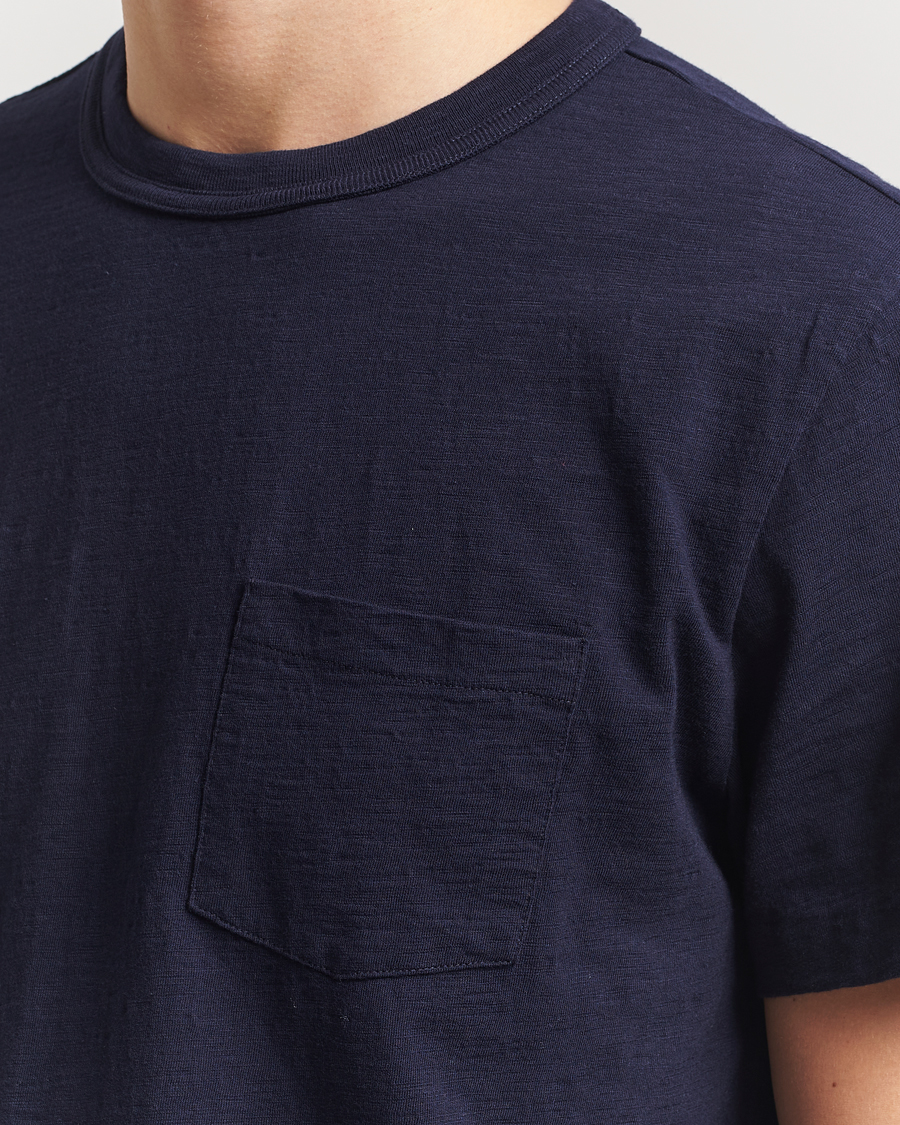 Hombres | Camisetas | Nudie Jeans | Roy Heavy Slub T-Shirt Blueberry