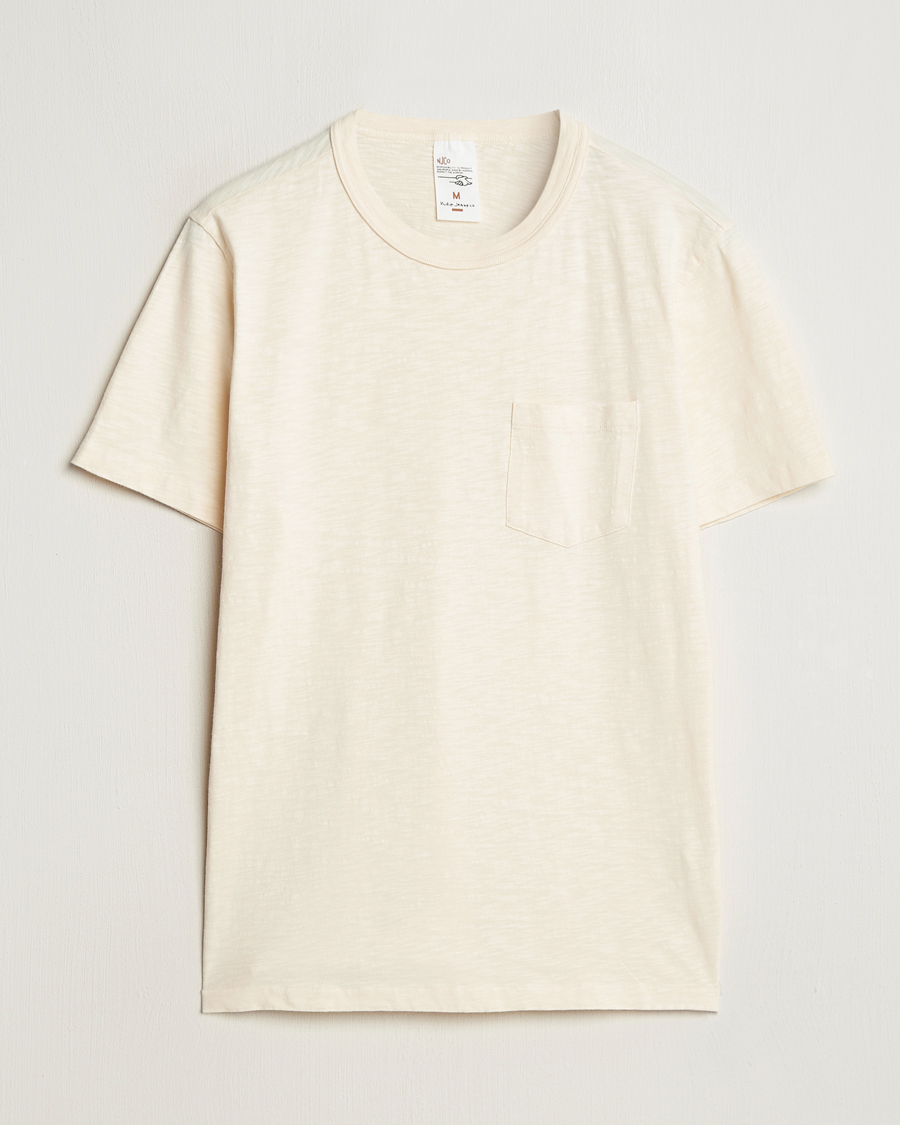 Hombres | Camisetas | Nudie Jeans | Roy Heavy Slub T-Shirt Ecru