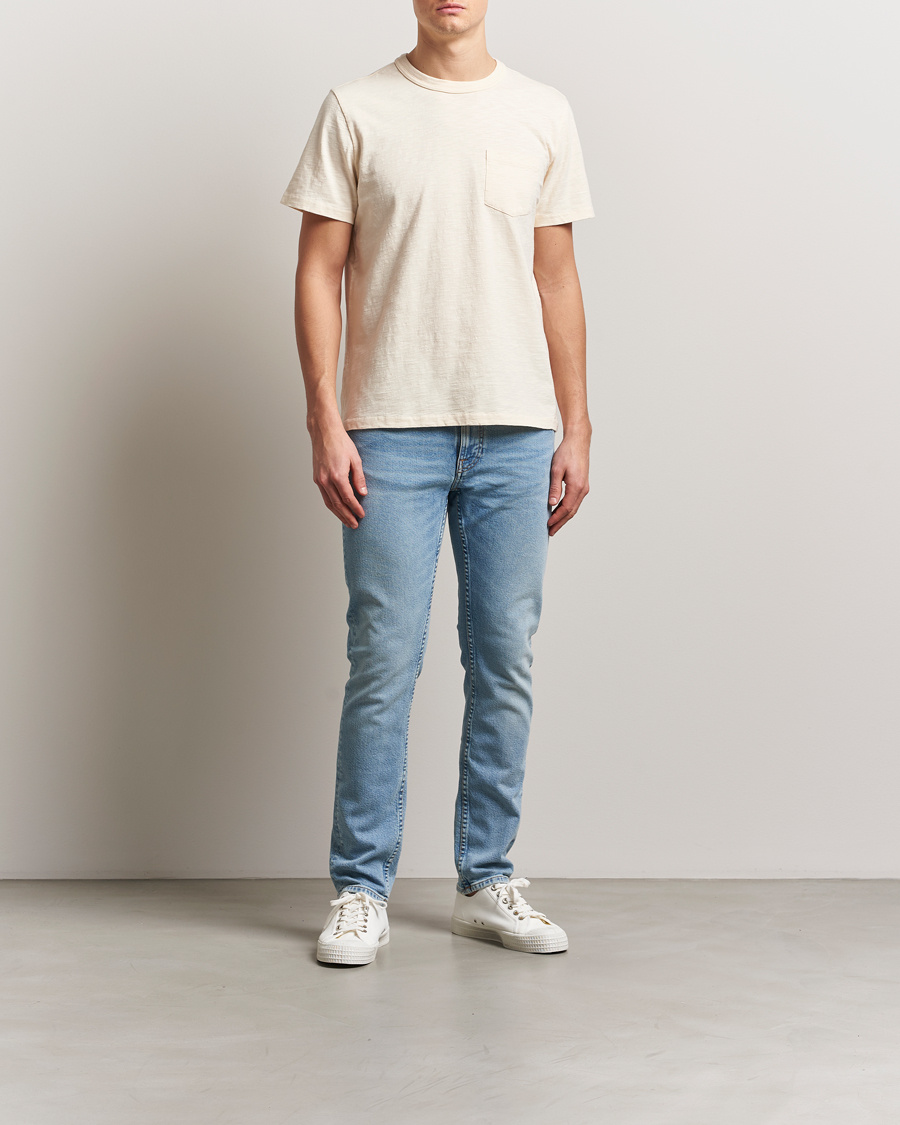 Hombres | Camisetas | Nudie Jeans | Roy Heavy Slub T-Shirt Ecru