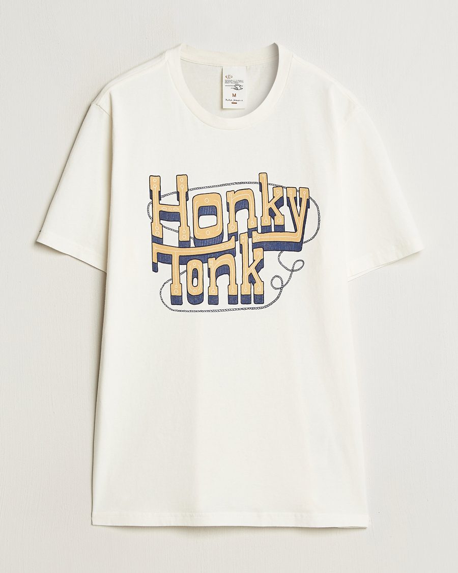 Hombres | Camisetas | Nudie Jeans | Roy Printed T-Shirt Ecru