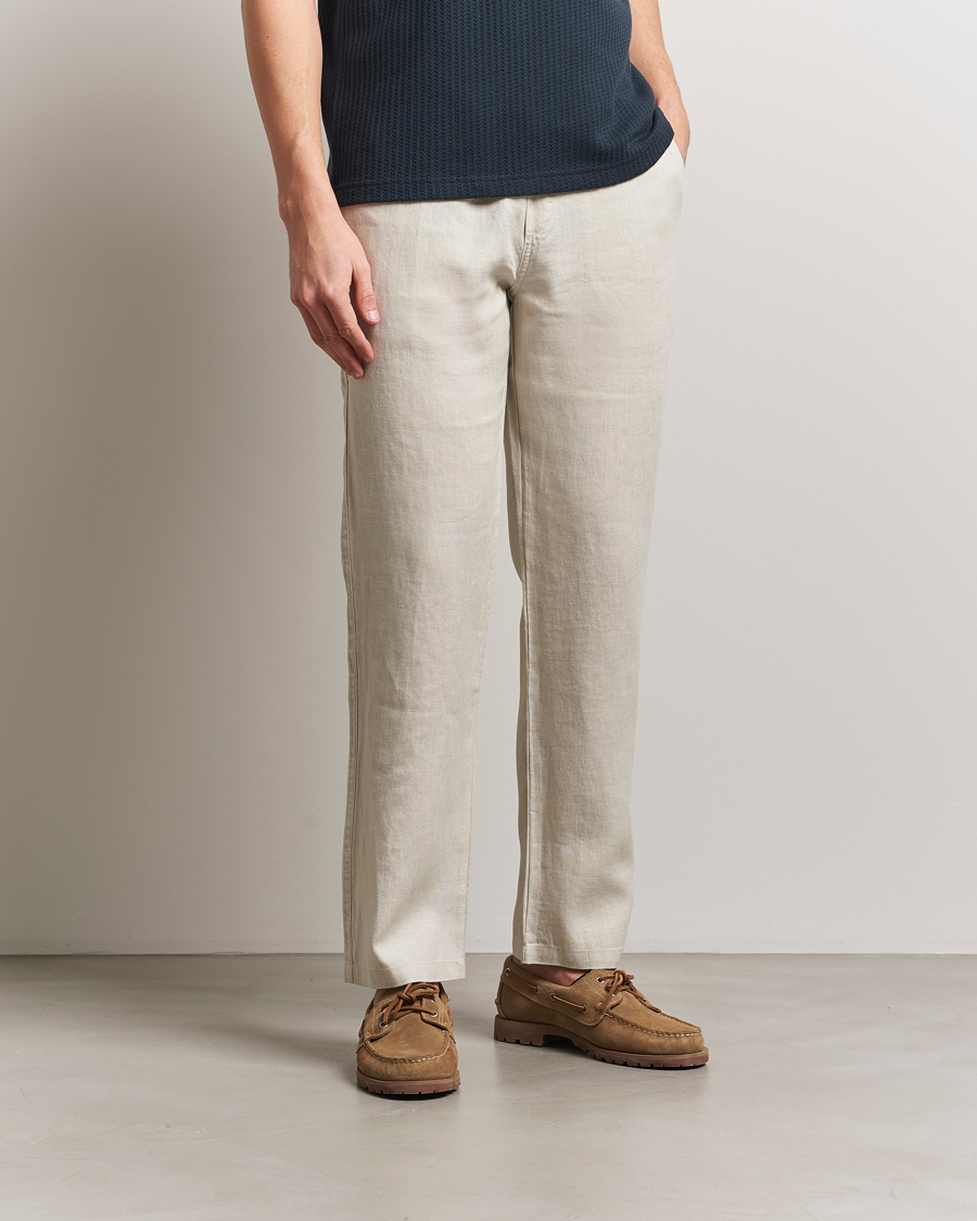 Hombres | Pantalones | Samsøe Samsøe | Jabari Linen Drawstring Trousers Moonstruck