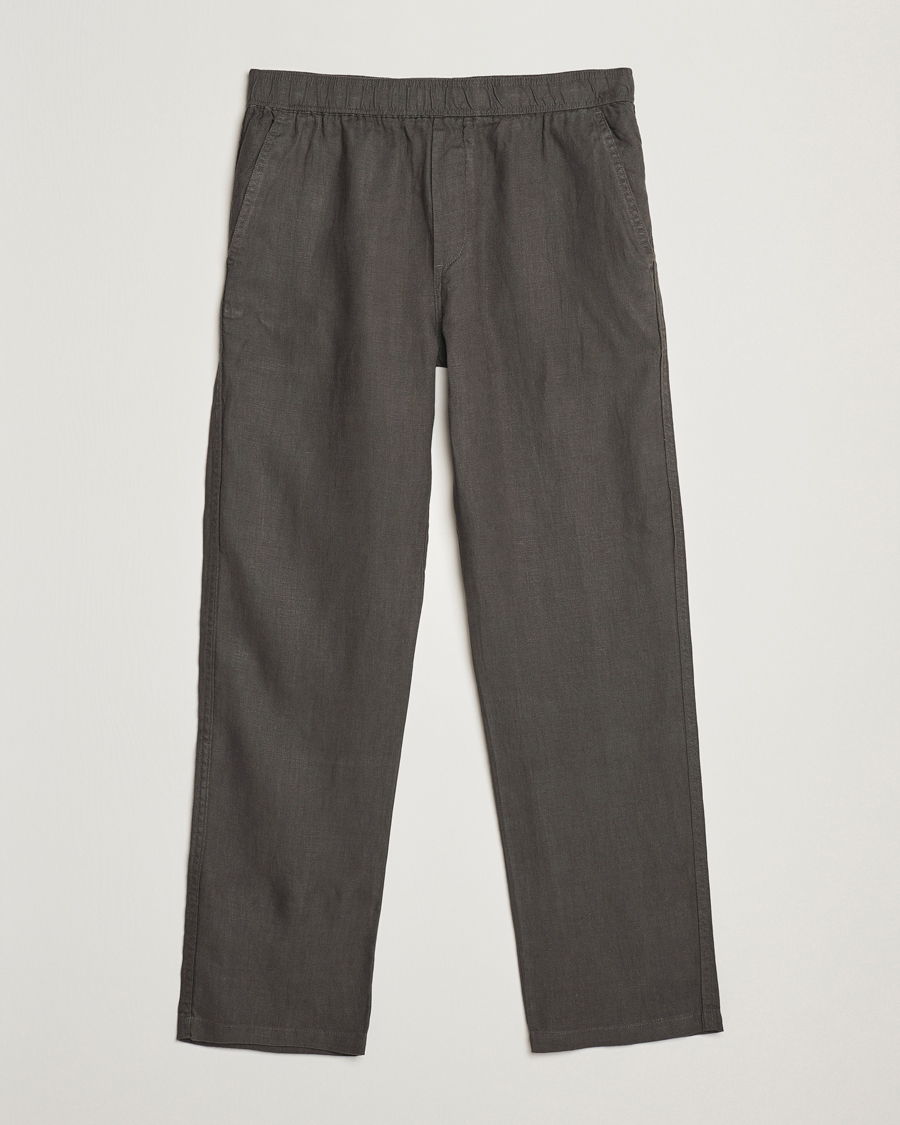 Hombres | Pantalones | Samsøe Samsøe | Jabari Linen Drawstring Trousers Beluga Grey