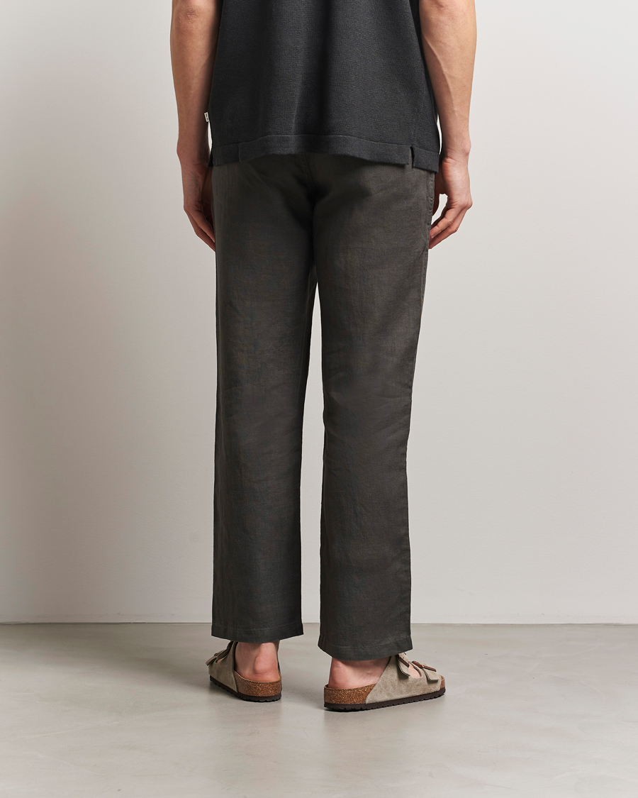 Hombres | Pantalones | Samsøe Samsøe | Jabari Linen Drawstring Trousers Beluga Grey