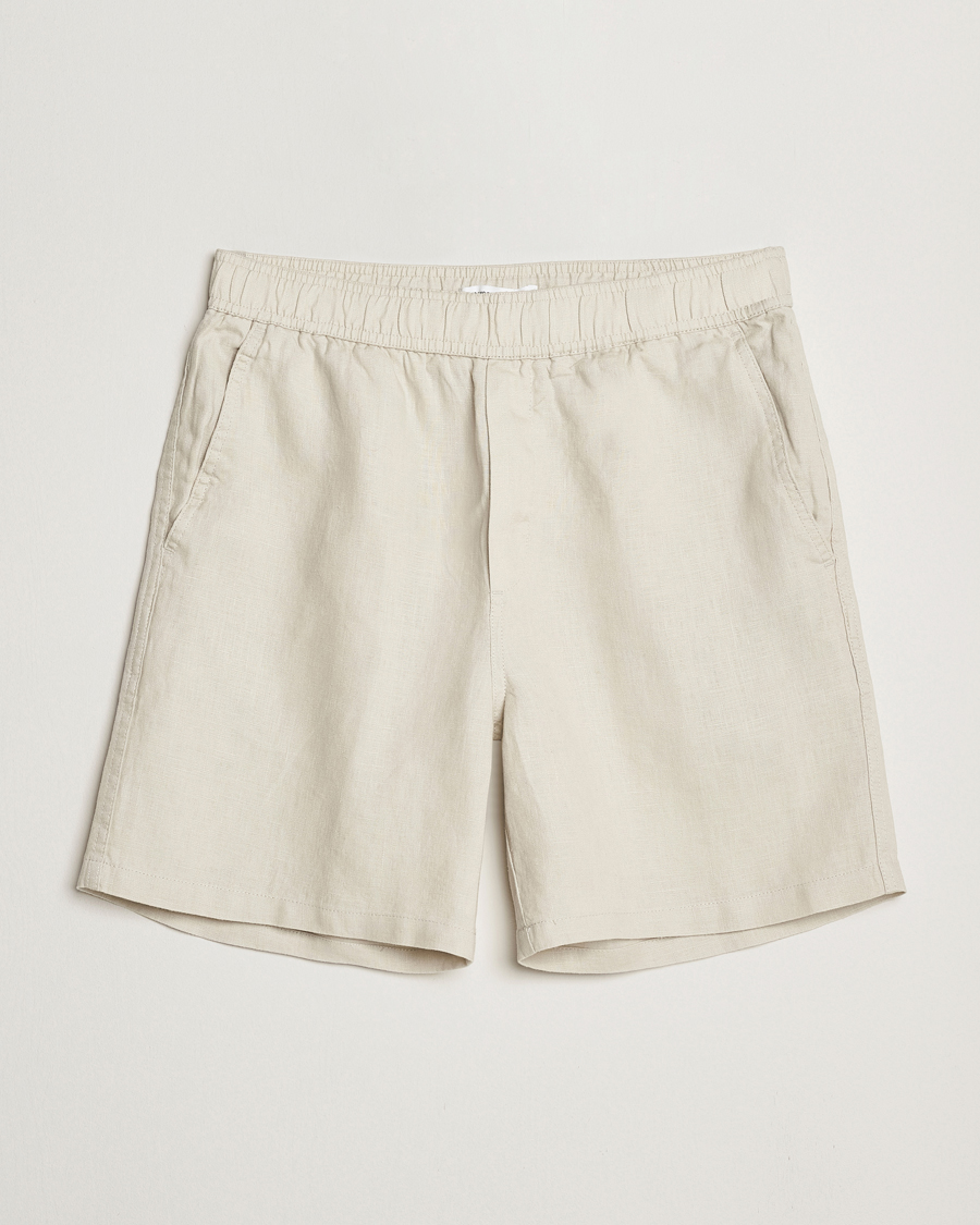 Hombres | Pantalones cortos | Samsøe Samsøe | Jabari Linen Drawstring Shorts Moonstruck