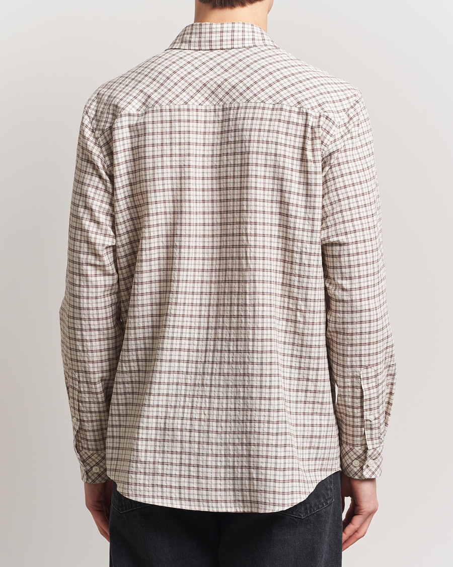 Hombres | Camisas | Samsøe Samsøe | Damon Viscose/Cotton Checked Shirt Canteen