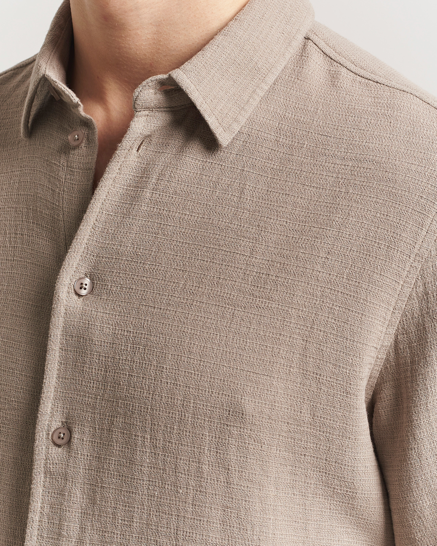 Hombres | Camisas | Samsøe Samsøe | Ryan Cotton/Linen Shirt Greige