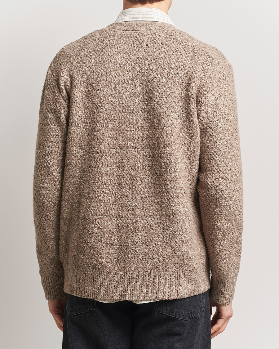 Hombres | Jerséis y prendas de punto | Samsøe Samsøe | Ezra Heavy Knitted Cardigan Greige Melange