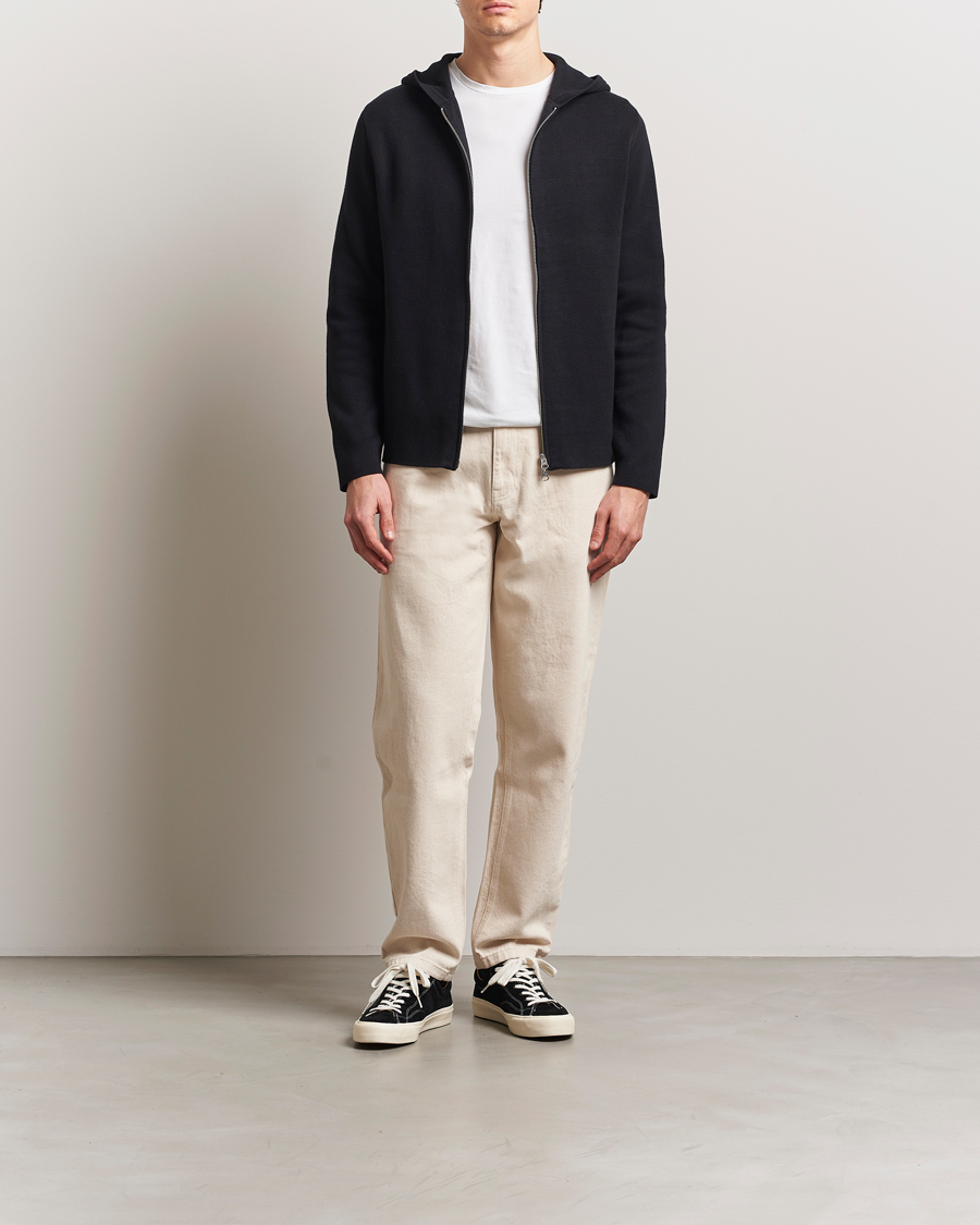 Hombres | Jerséis y prendas de punto | Samsøe Samsøe | Niklas Full Zip Hoodie Black