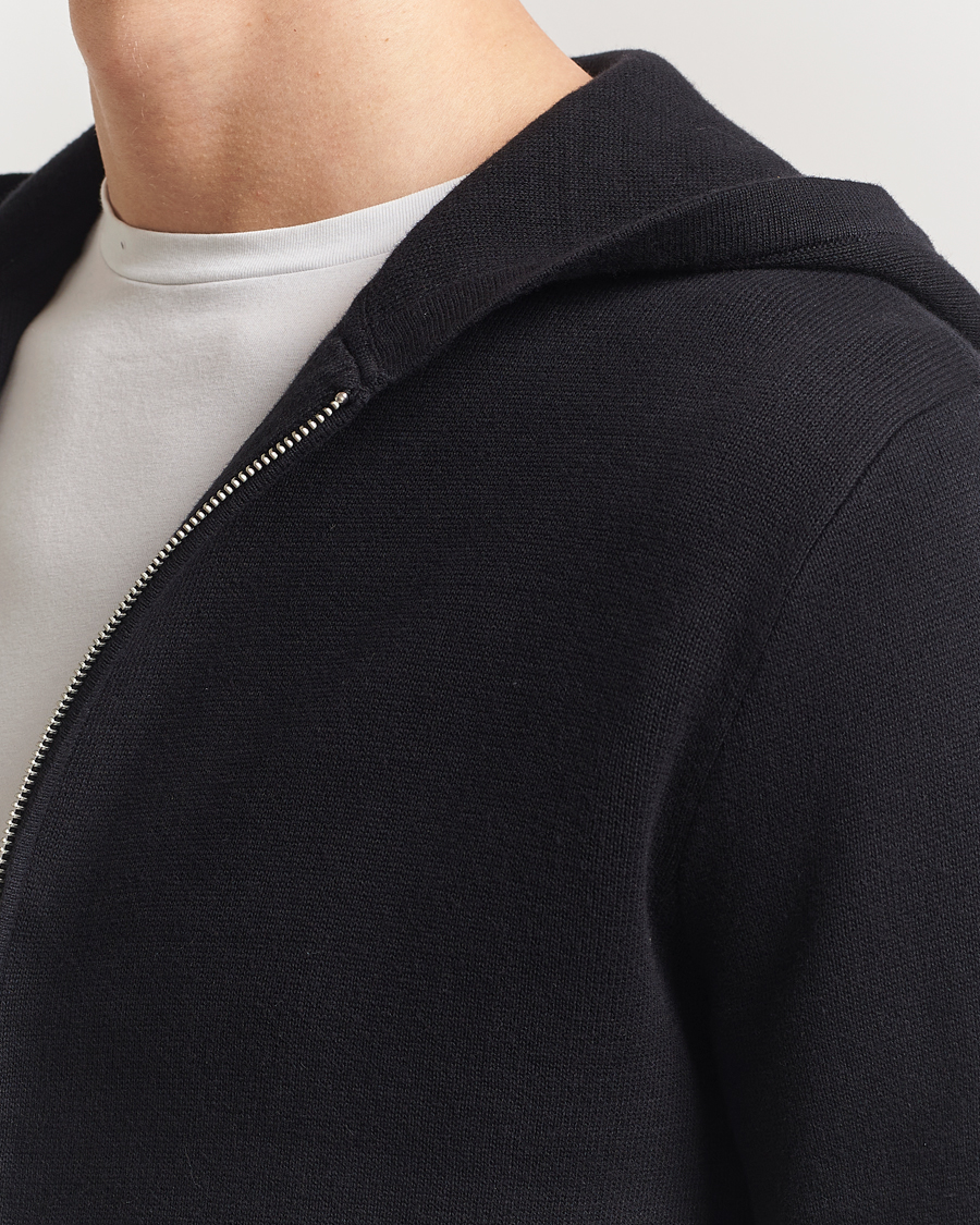 Hombres | Jerséis y prendas de punto | Samsøe Samsøe | Niklas Full Zip Hoodie Black