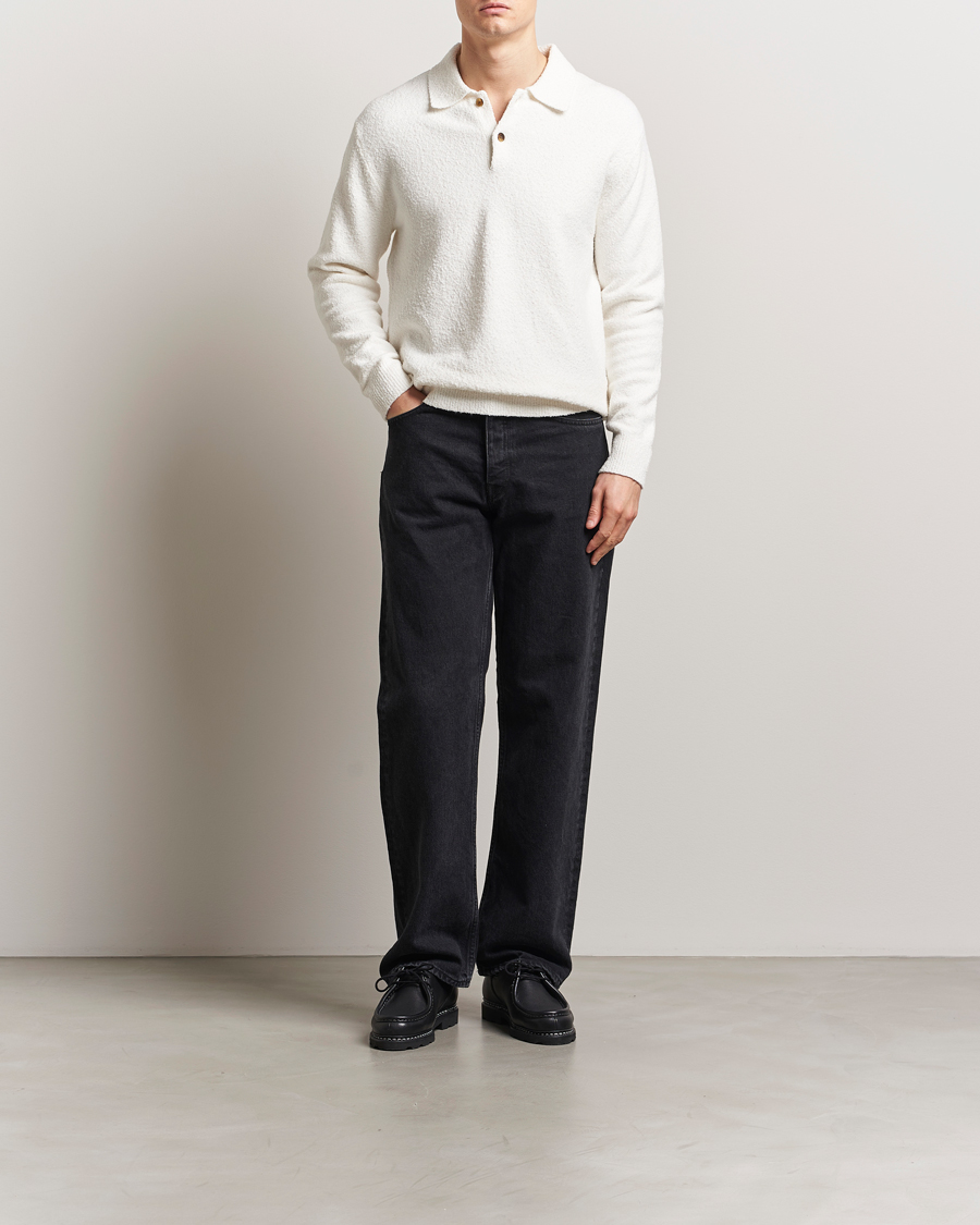 Hombres | Jerséis y prendas de punto | Samsøe Samsøe | Nino Knitted Polo Clear Cream