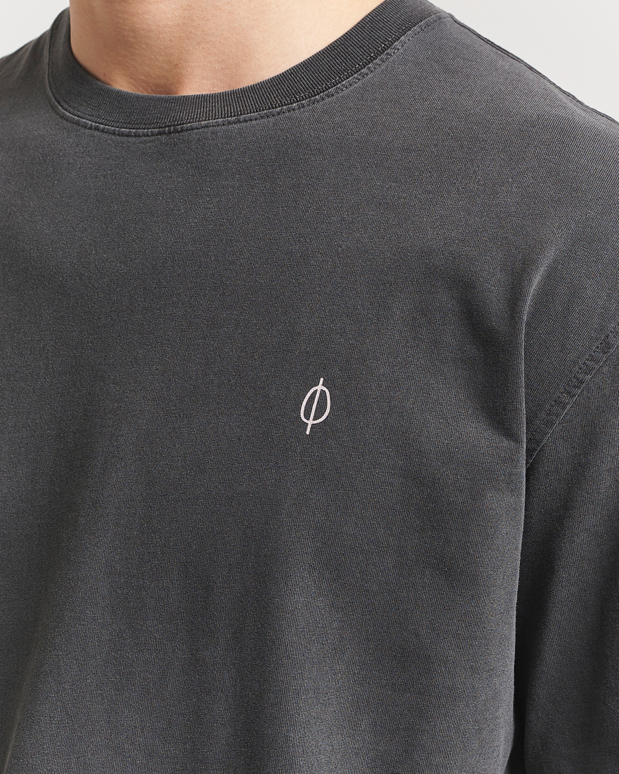 Hombres | Camisetas | Samsøe Samsøe | Wandering Printed Crew Neck T-Shirt Washed Black