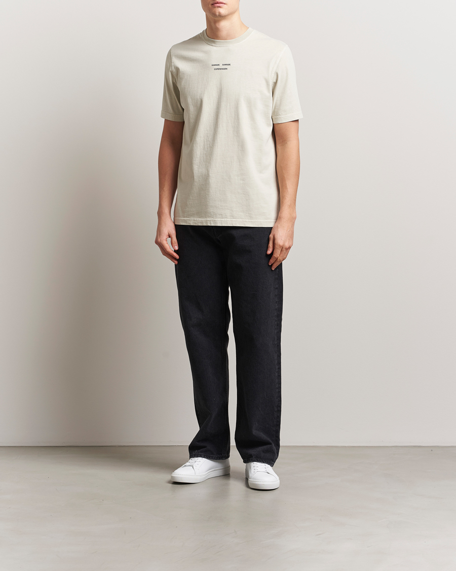 Hombres | Camisetas | Samsøe Samsøe | Marcus Center Logo T Crew Neck T-Shirt Moonstruck