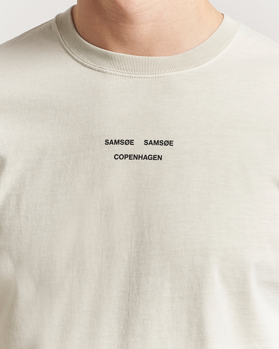 Hombres | Camisetas | Samsøe Samsøe | Marcus Center Logo T Crew Neck T-Shirt Moonstruck