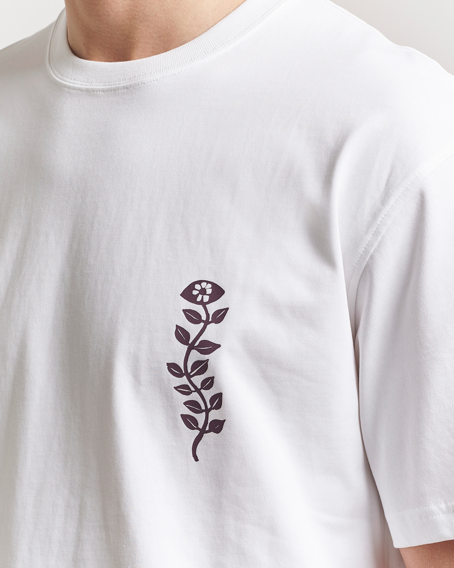 Hombres | Camisetas | Samsøe Samsøe | Time Printed Crew Neck T-Shirt White